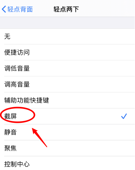 猇亭苹果手机维修分享iPhone12如何启用双击截屏 
